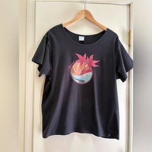 Crazy Shirts Hawaii Black Scoop Neck Tee